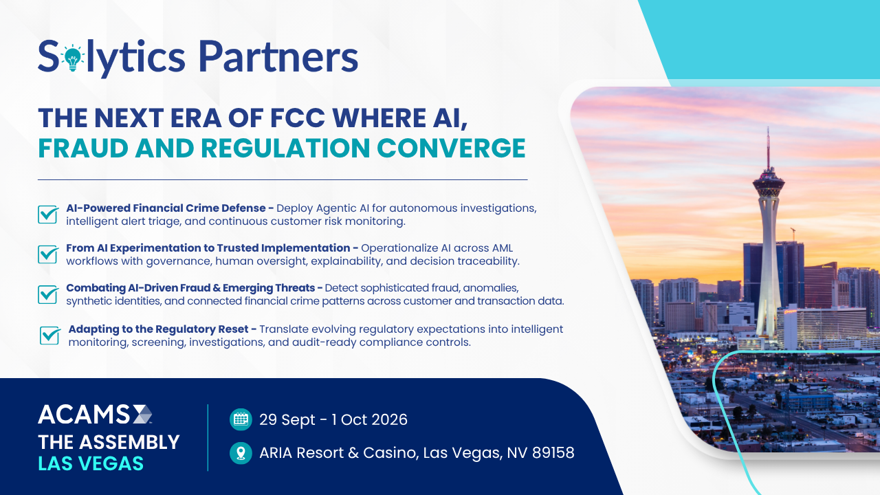 Solytics Partners at ACAMS The Assembly Las Vegas 2026