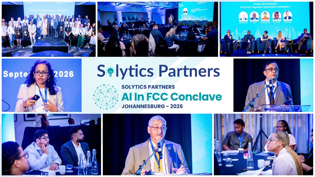 Solytics Partners AI in FCC Conclave Johannesburg 2026 on GenAI, Agentic AI, FATF readiness and financial crime compliance