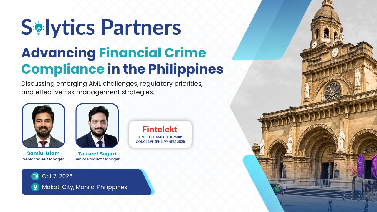 Fintelekt AML Leadership Conclave 2026 Philippines – Solytics Partners as Sponsor, Makati City