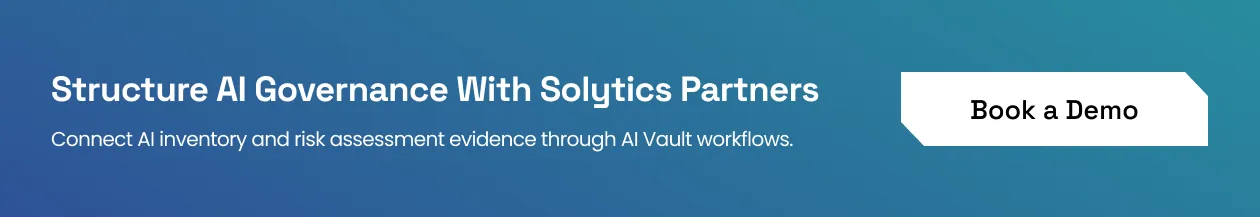 Solytics Partners AI Vault organizes AI governance control evidence