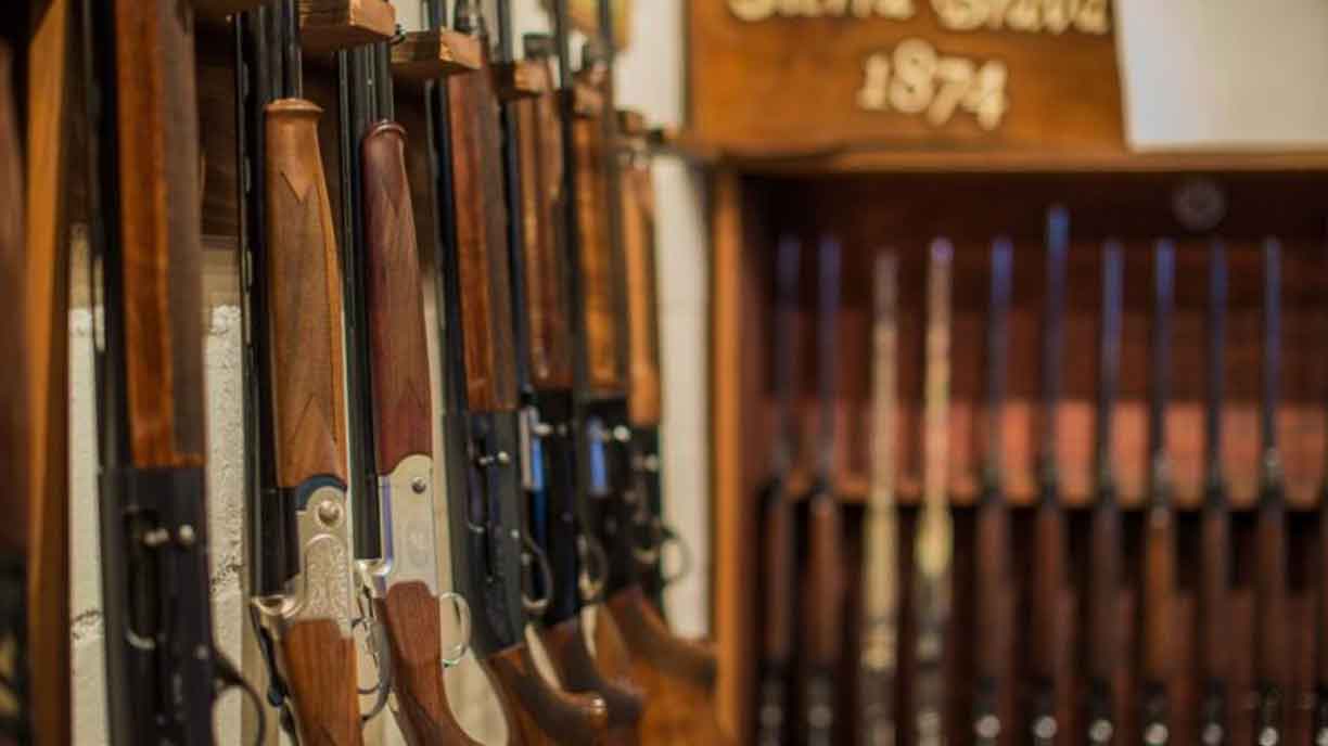 Part of the gun room at Sierra Brava Lodge