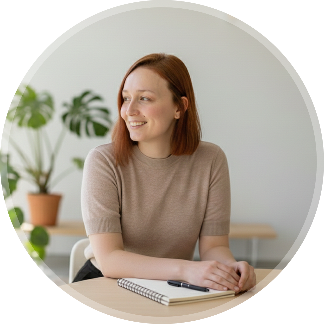 Porträt von Stefanie Vogel auf der ‚Über mich‘-Seite, zertifizierte Usability- und UX Designerin