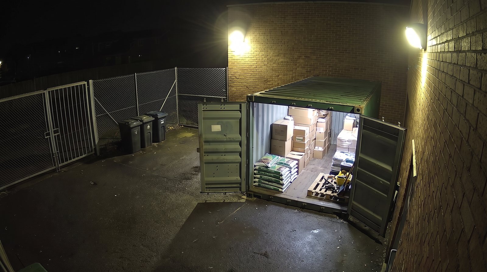 Illustrative storage container camera view