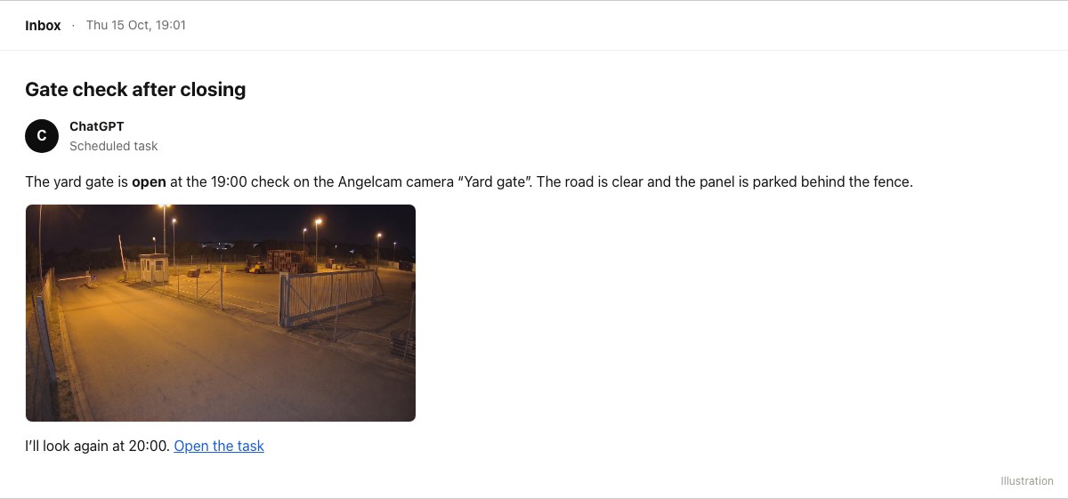 The ChatGPT email when the gate is open