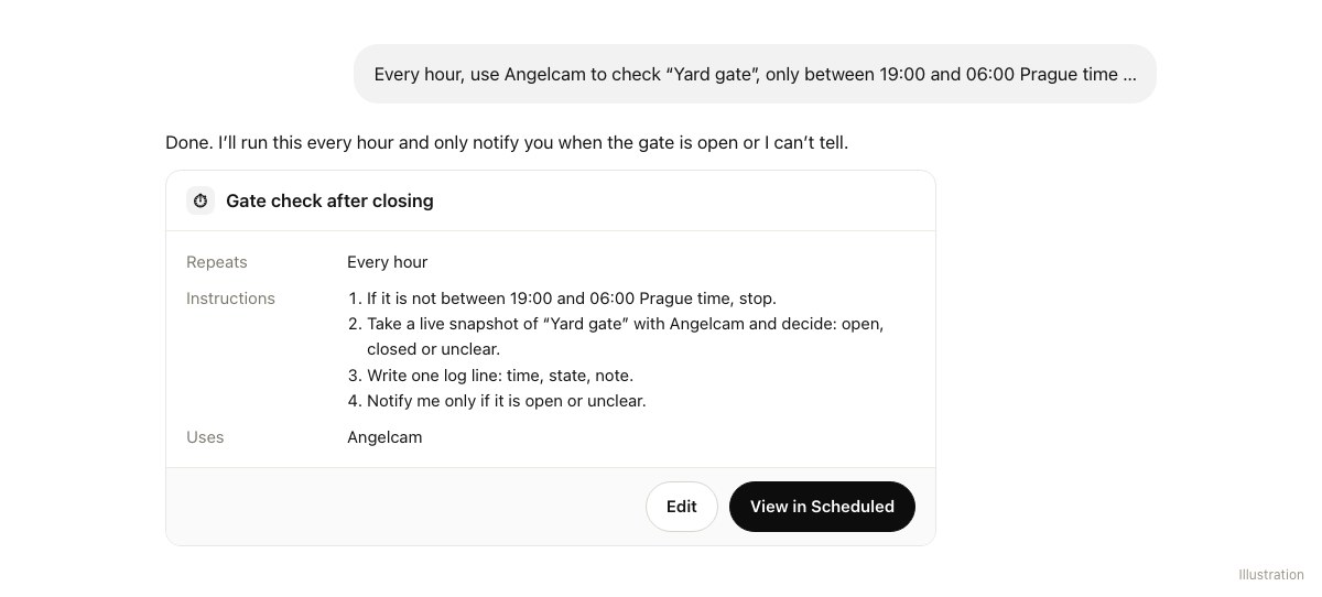 The scheduled task in ChatGPT