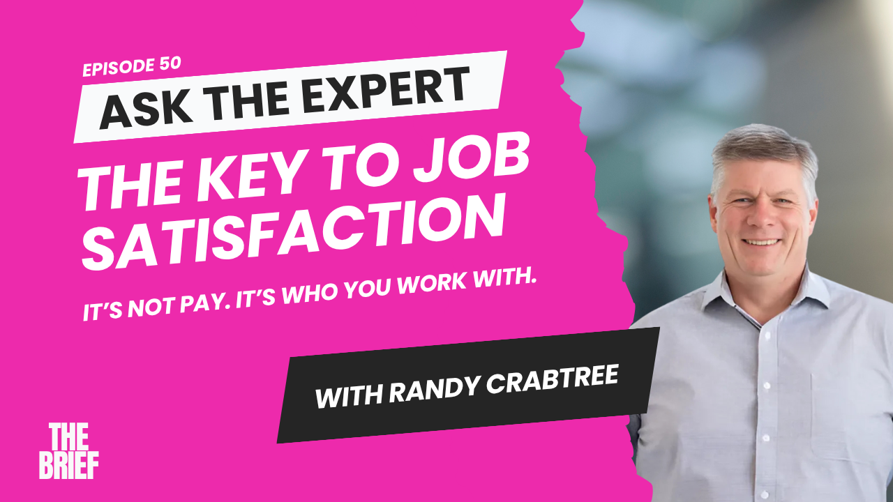 Split-screen of Chris Farrell and Luke Kiely with the headline “Is DOGE a Threat to the IRS?” and static/no-signal effect, promoting a teaser for The Brief series.