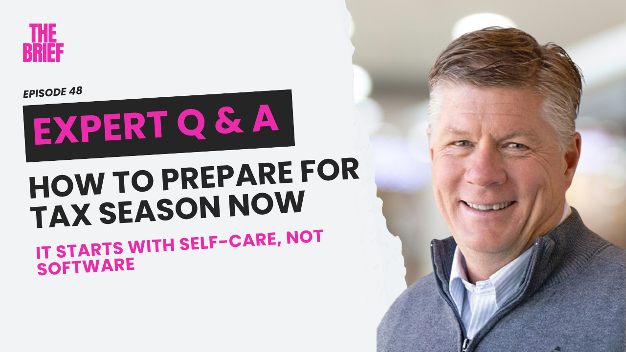 Chris Farrell and Luke Kiely discussing DOGE and IRS modernization risks, with overlay text reading “IRS Modernization = Risk?” on a dark tech-style background.