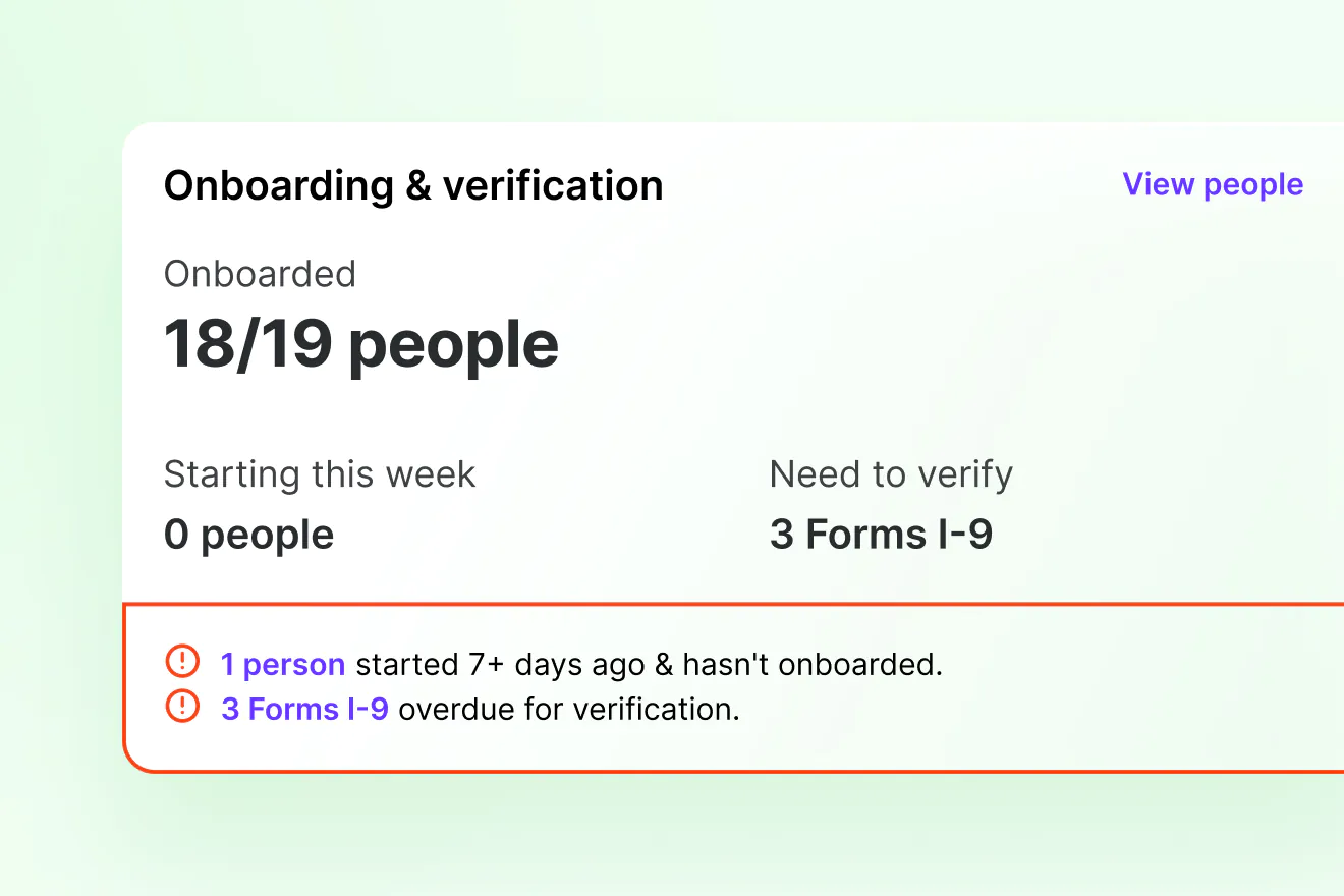 Onboard faster with smart startwork, built-in compliance alerts, and crew profiles that make re-hiring easy.