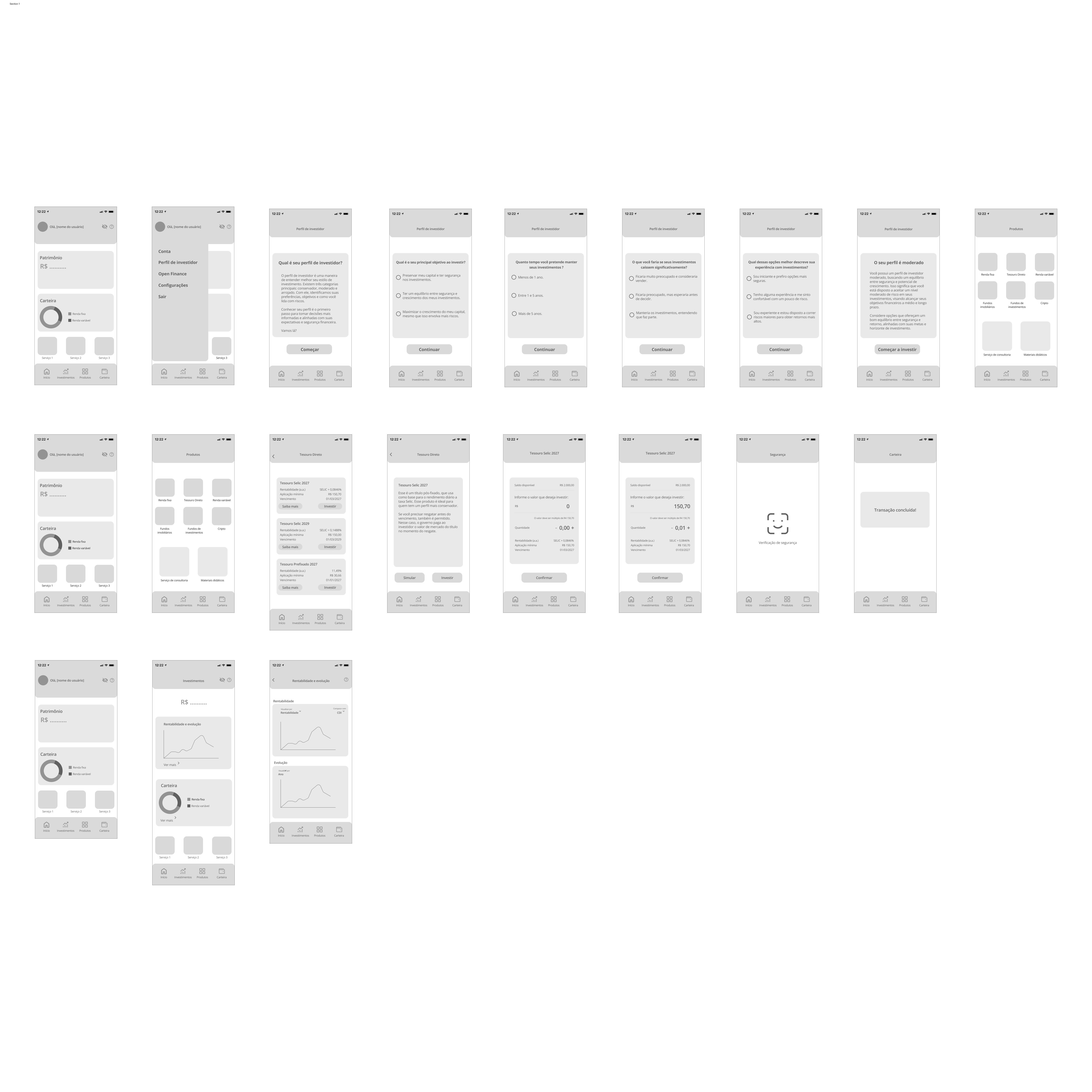 Quadro com wireframes.