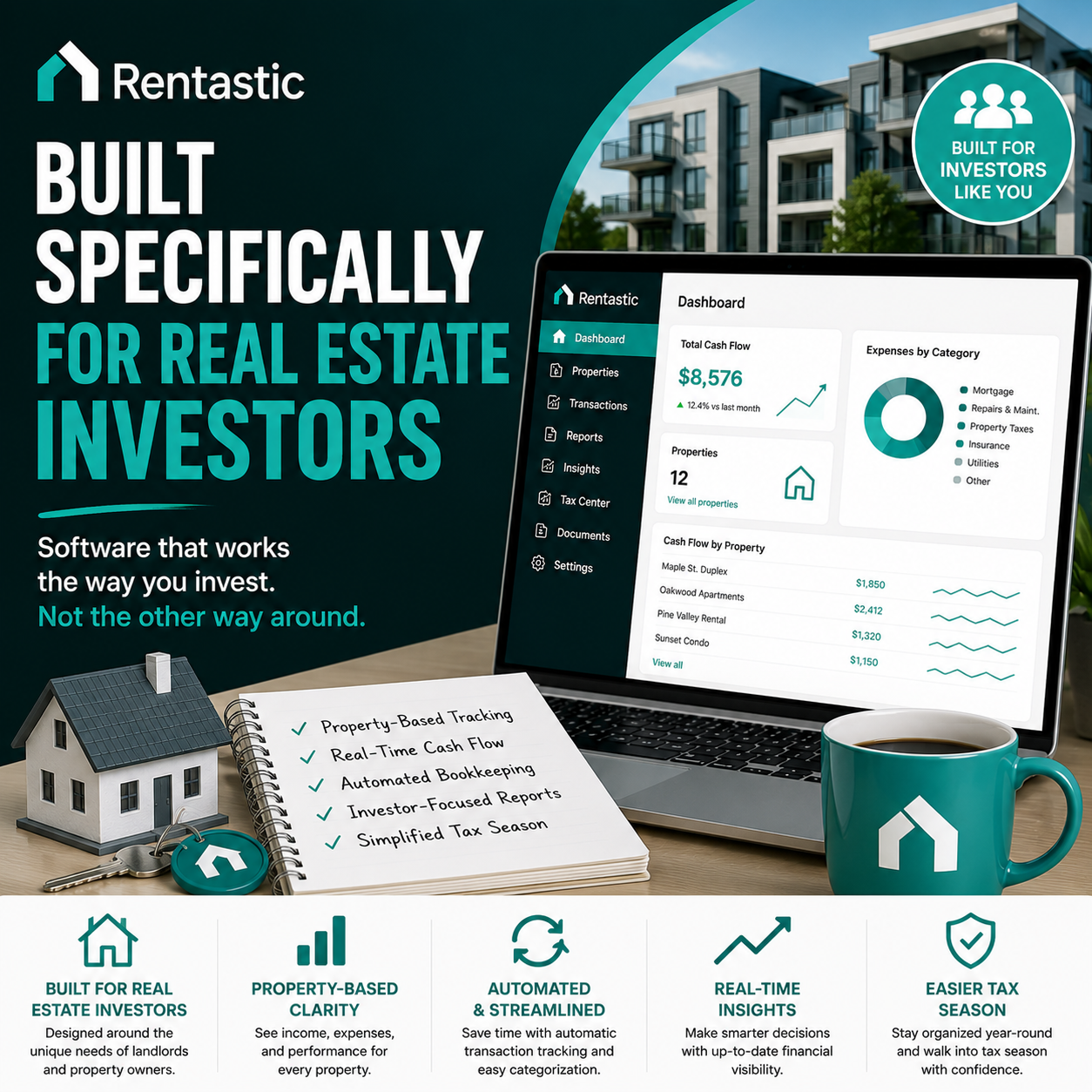 Built Specifically for Real Estate Investors: Why Rentastic Fits the Way Investors Actually Work