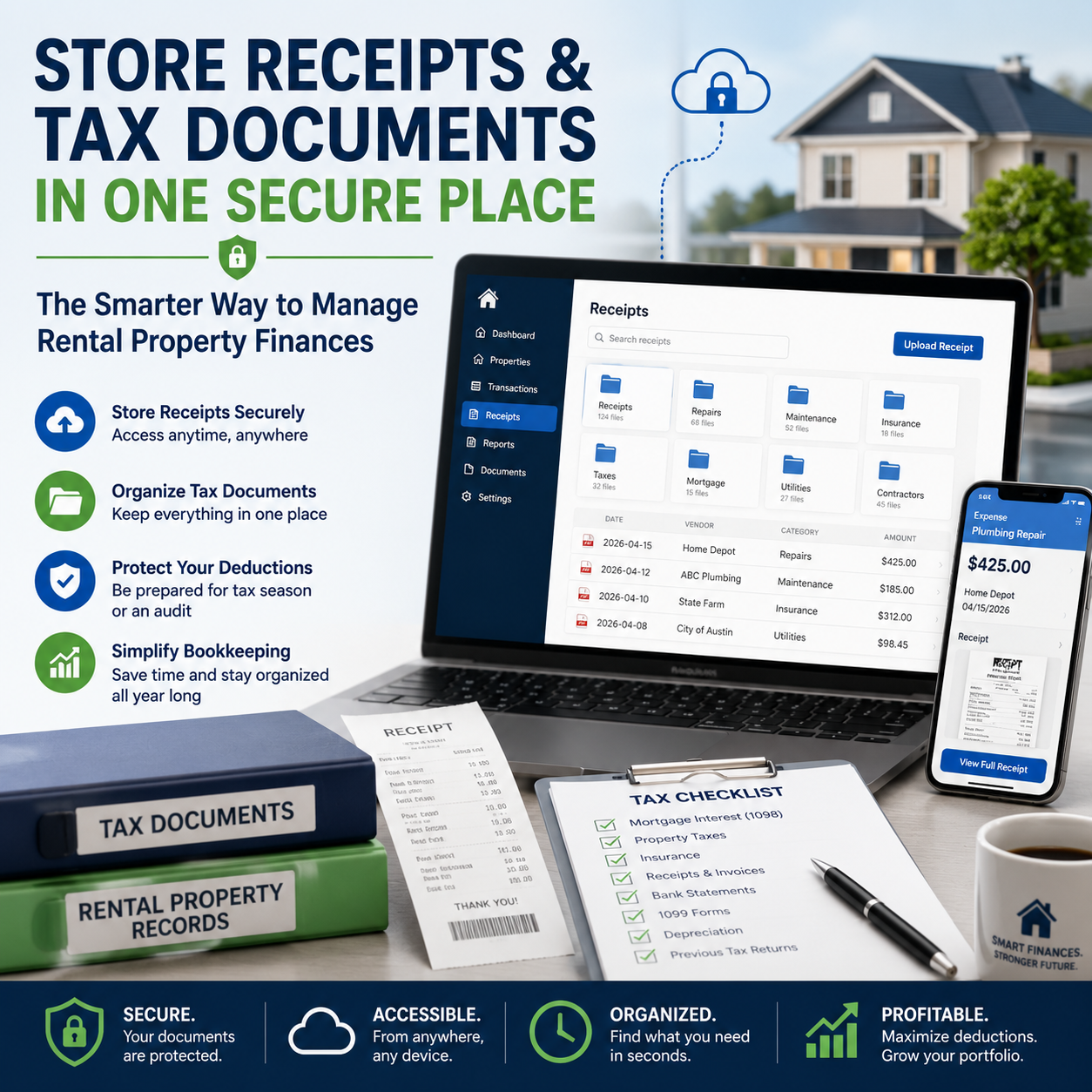Store Receipts and Tax Documents in One Secure Place: The Smarter Way to Manage Rental Property Finances