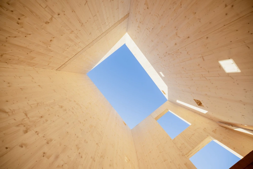 Doorkijk van de bouw aan Campus Hambaken Timber, hout maakt verschil! 