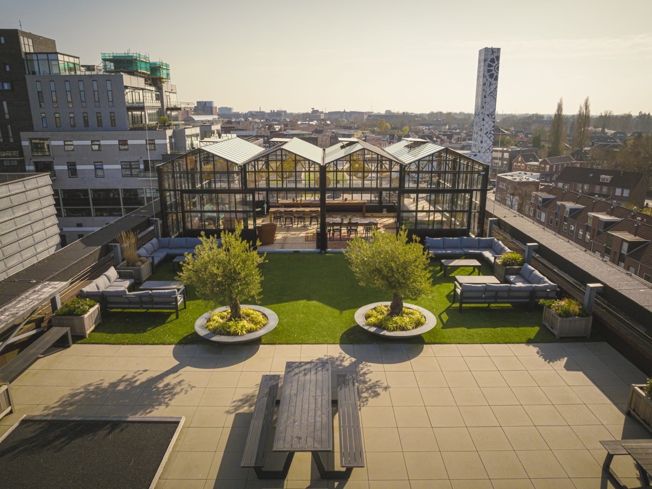 Dakterras Campus CeeCee Roombeek Enschede.