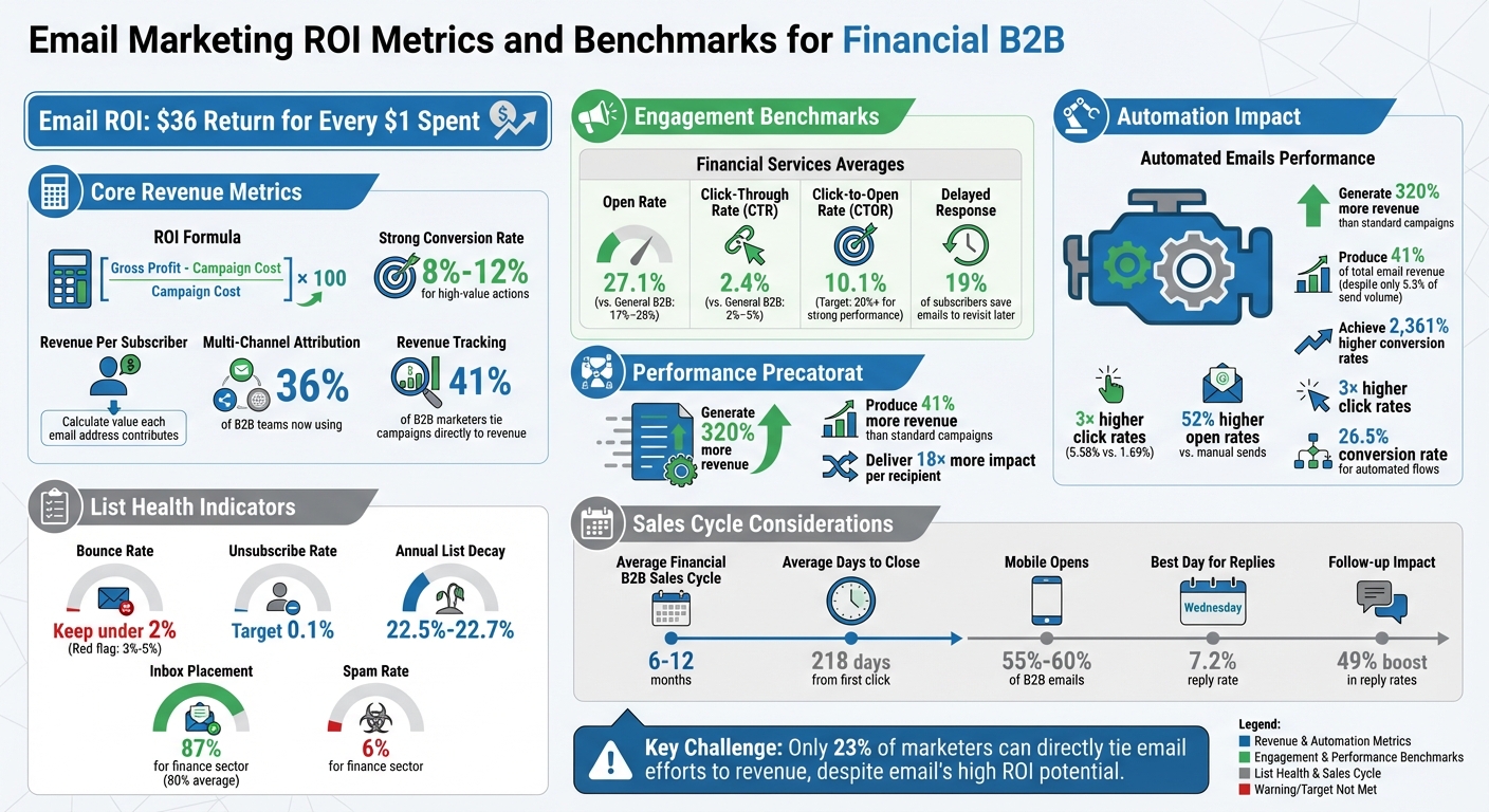 Email Marketing ROI Metrics and Benchmarks for Financial B2B