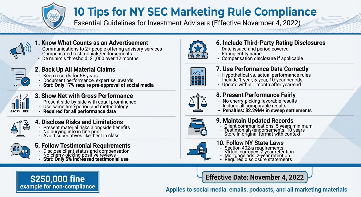 10 Essential SEC Marketing Rule Compliance Tips for NY Investment Advisers