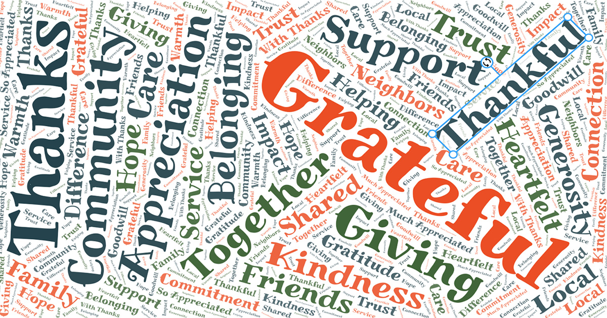 Grateful word art