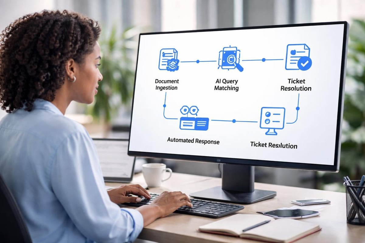 AI support automation workflow