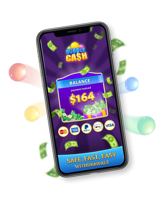 Mobile phone showing the money balance screen from Bingo Cash game