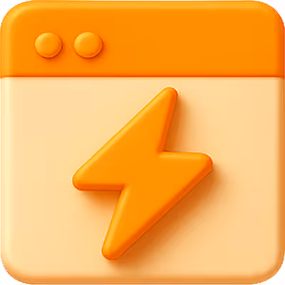 3D browser window with a paintbrush, symbolizing web design, UI customization, or theme editing.