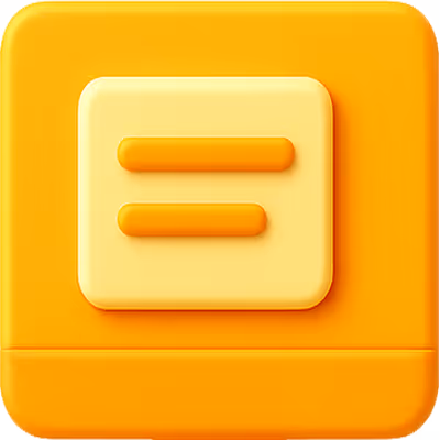 3D document or page icon, representing content creation, blog publishing, or information architecture.