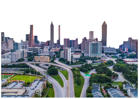 Atlanta skyline showcasing AI-driven application innovation for enterprises.