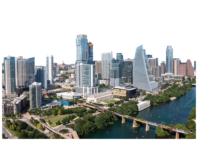 Austin skyline showcasing advanced AI app development for enterprises.