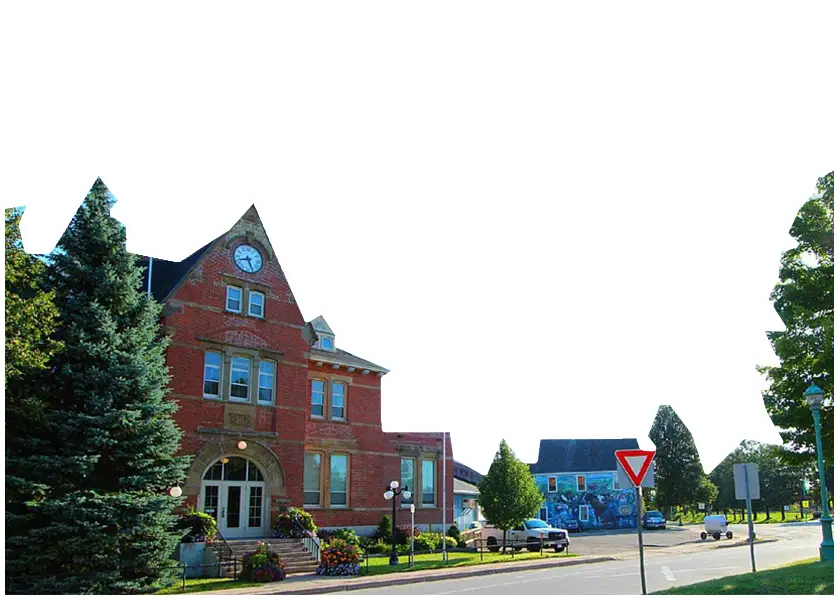 Main Street murals in Sussex, New Brunswick, a town served by DigiBenders web design.