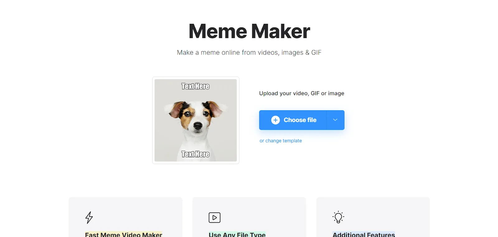vídeo criador de memes