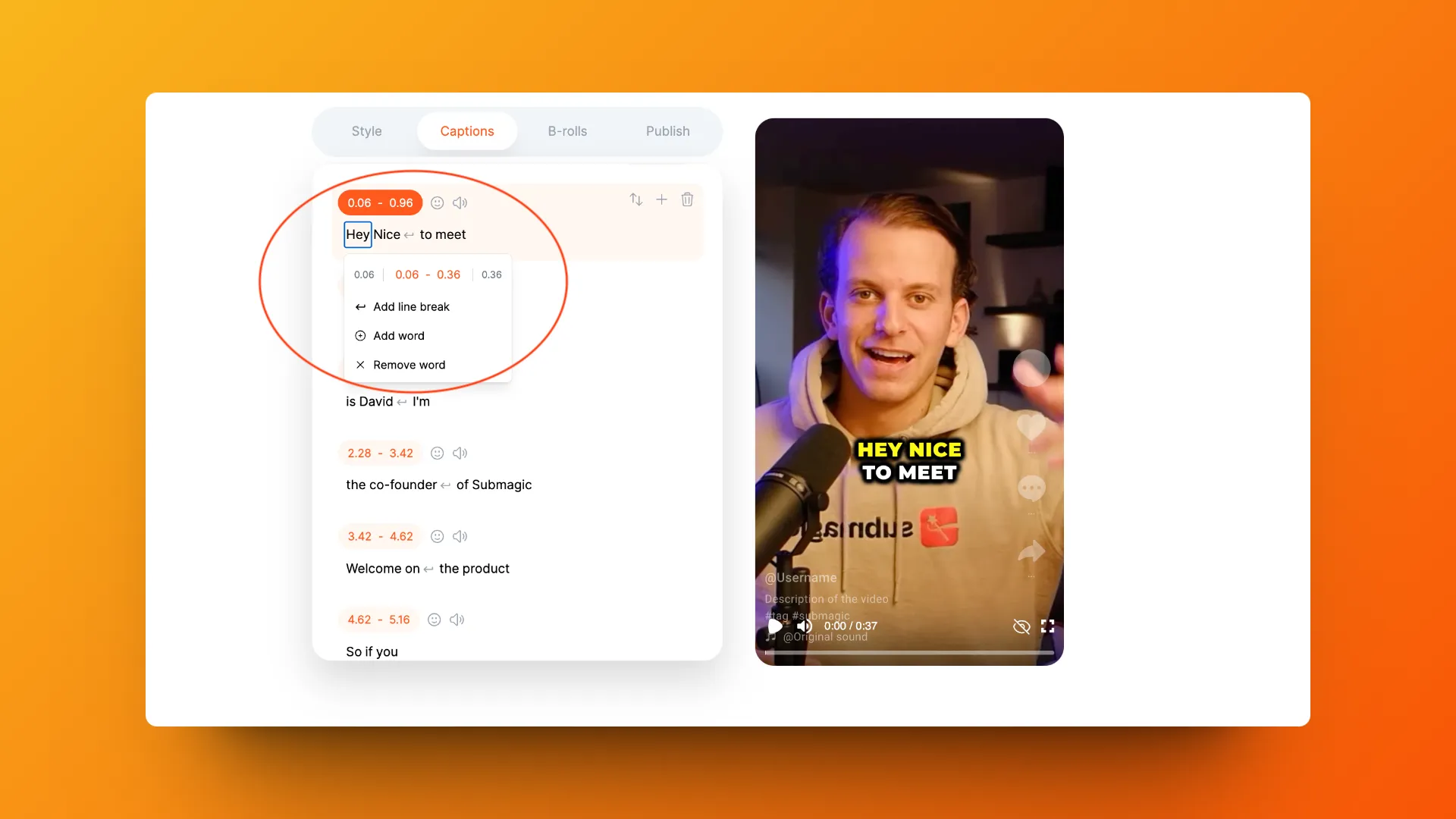 Editez vos sous-titres avec SubMagic