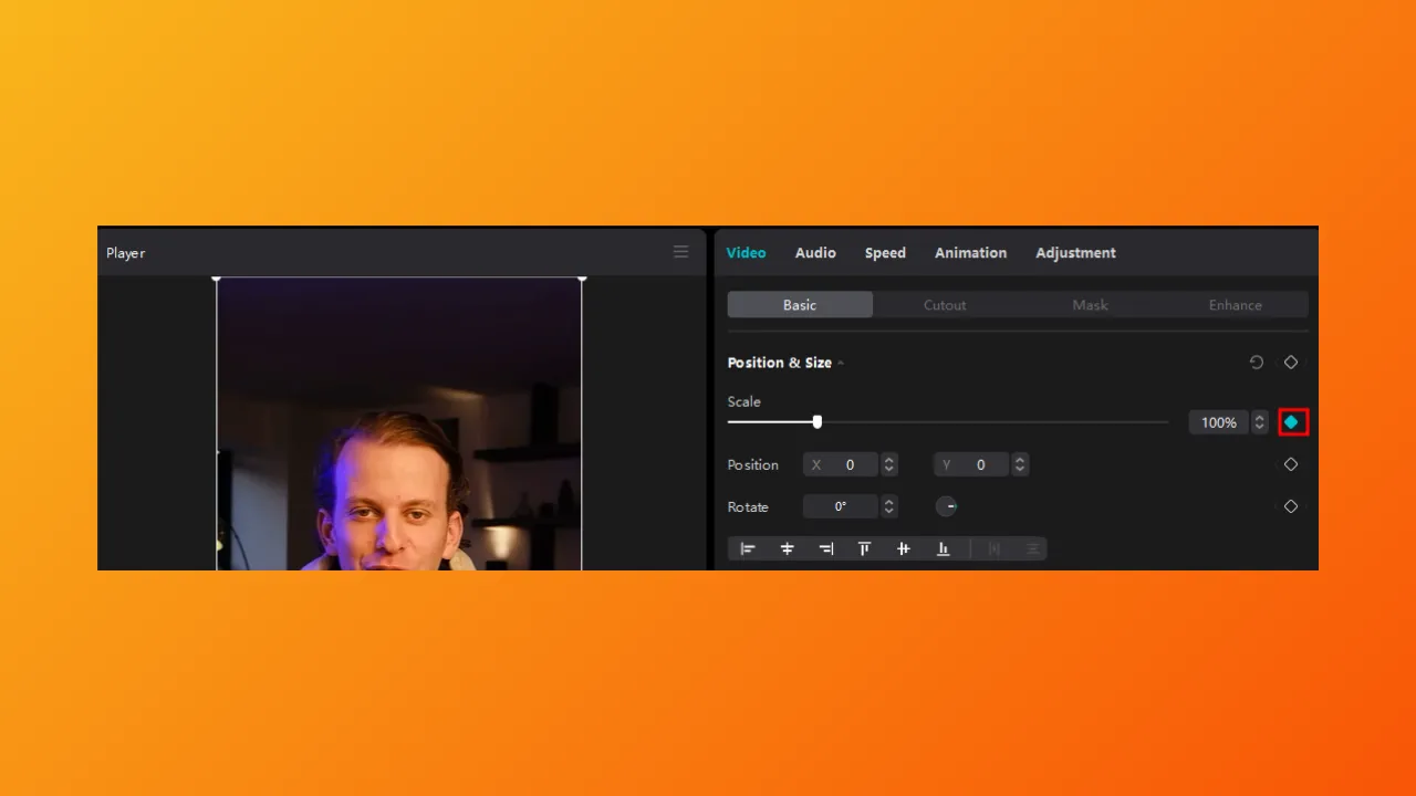 klíčový snímek capcut