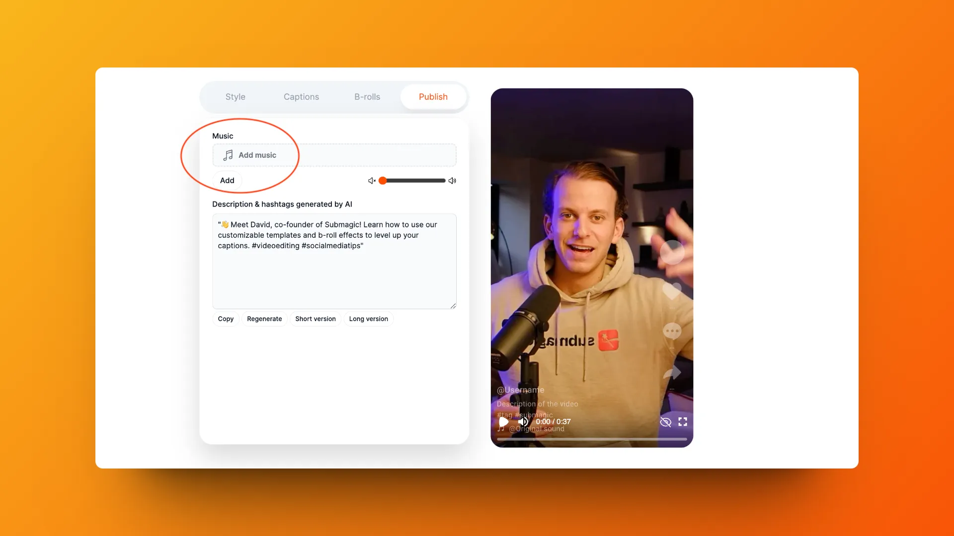 Přidání hudby