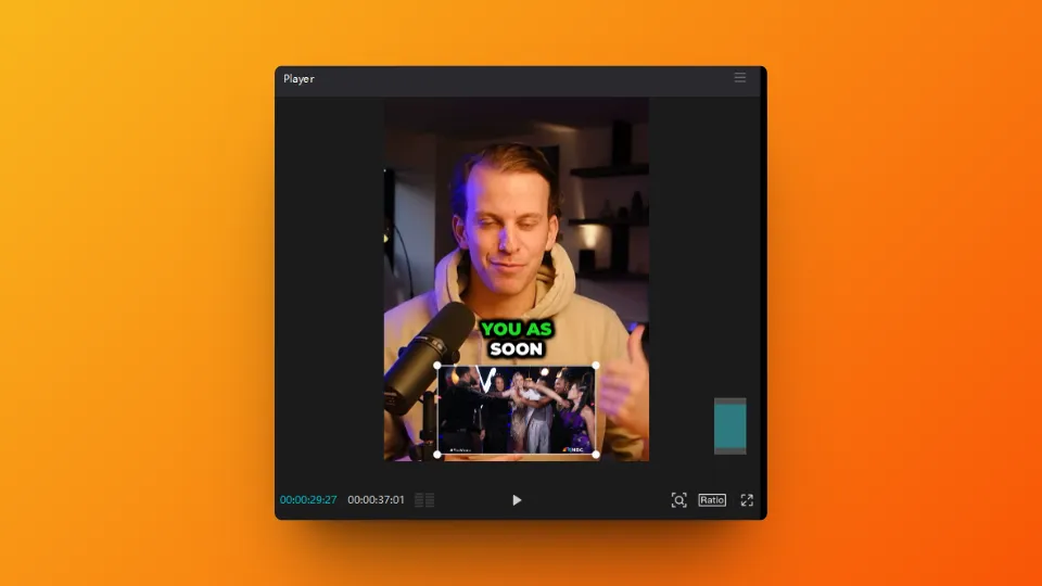 Tutorial adjust timing and size position gif on capcut