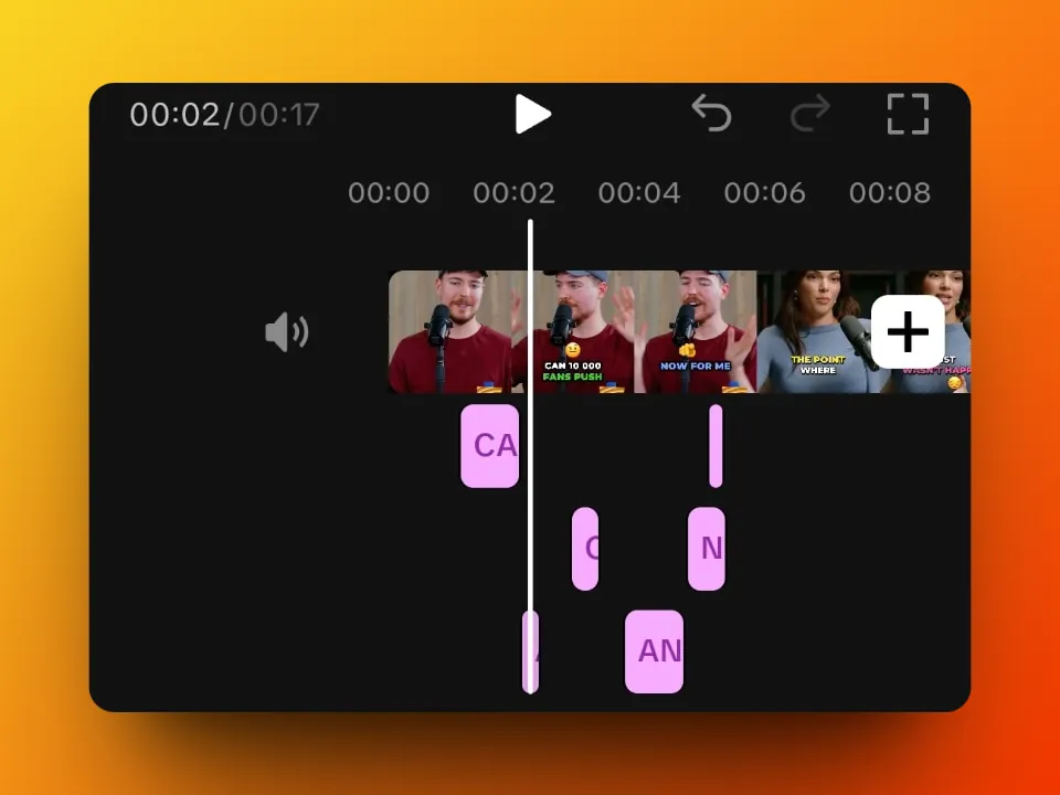 Sous-titres de l'éditeur de Tiktok 