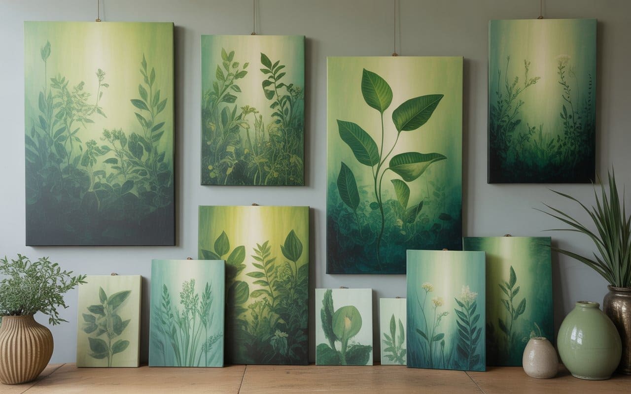 1. Зелені картини і зелений інтер'єр