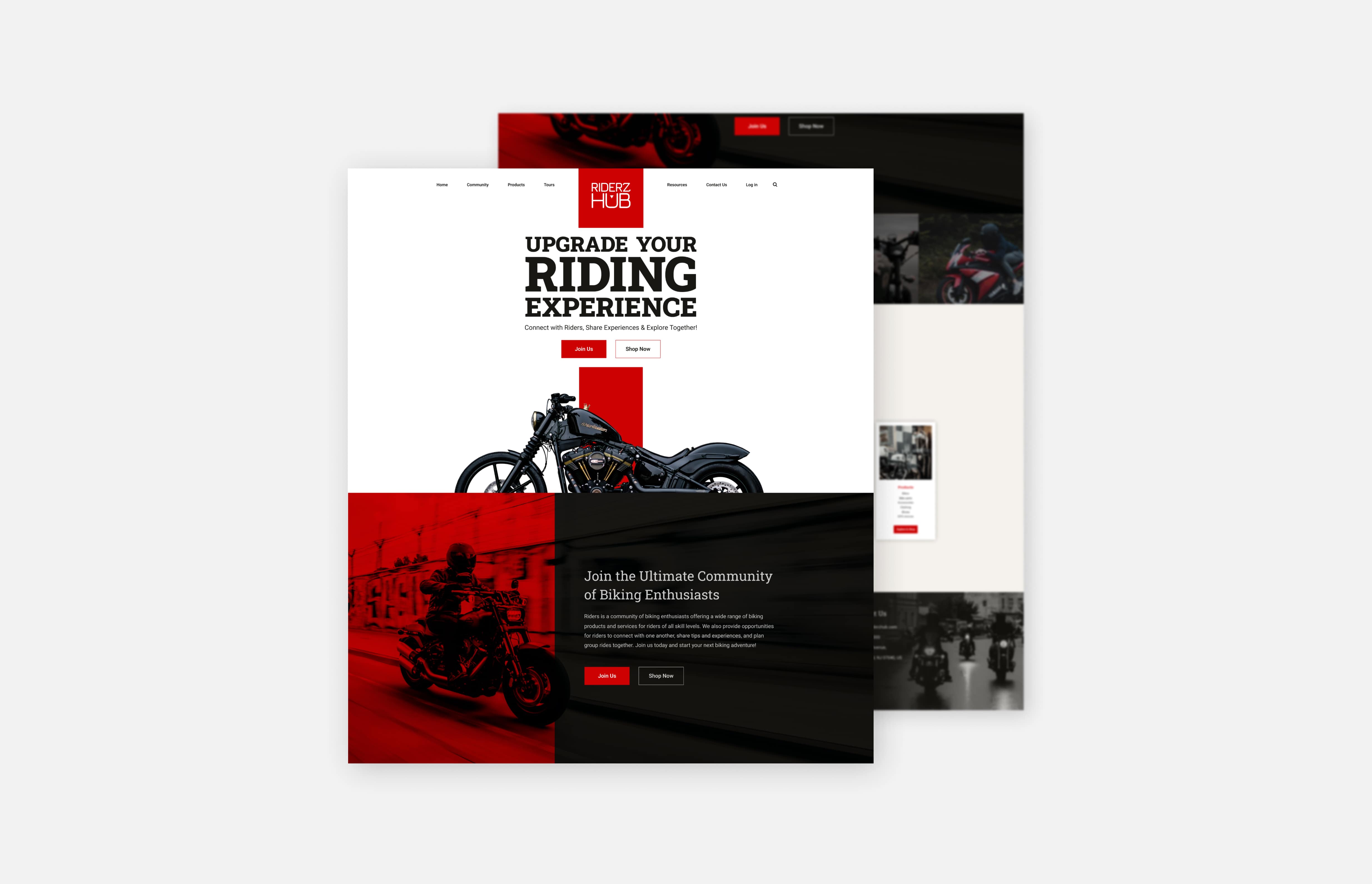 Riderz Hub project display