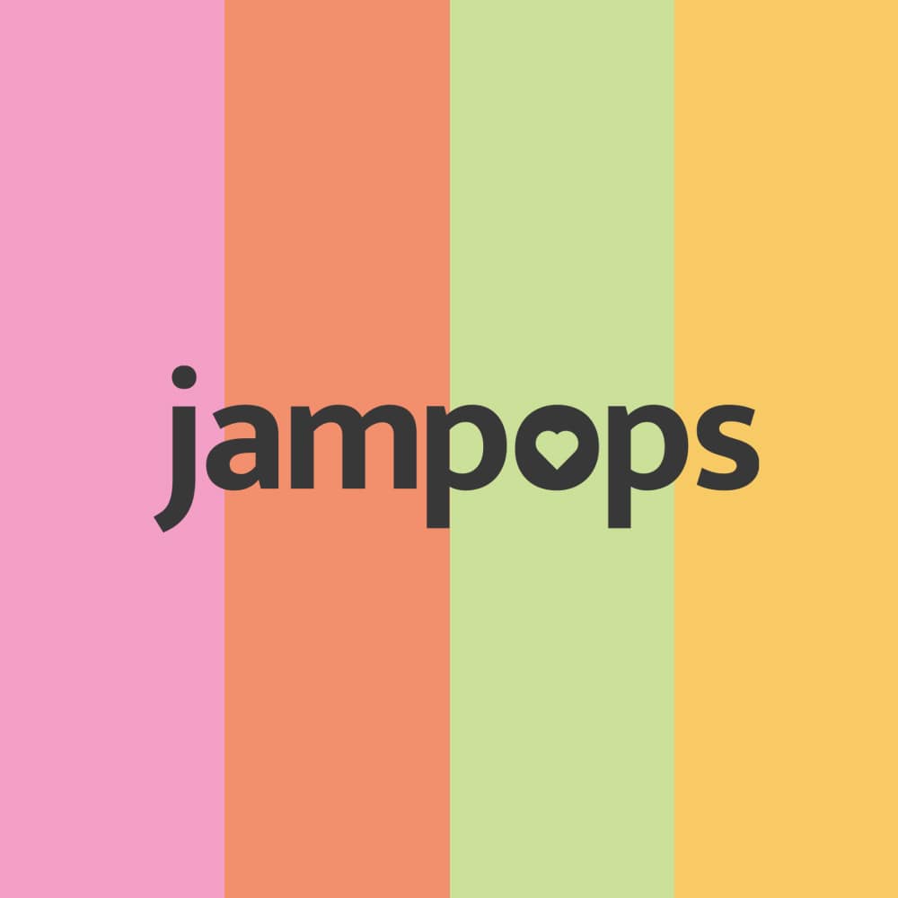 Jampops logo with colors