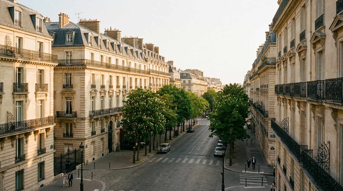 Avenue haussmannienne dans le quartier des Champs-Élysées, Paris 8e