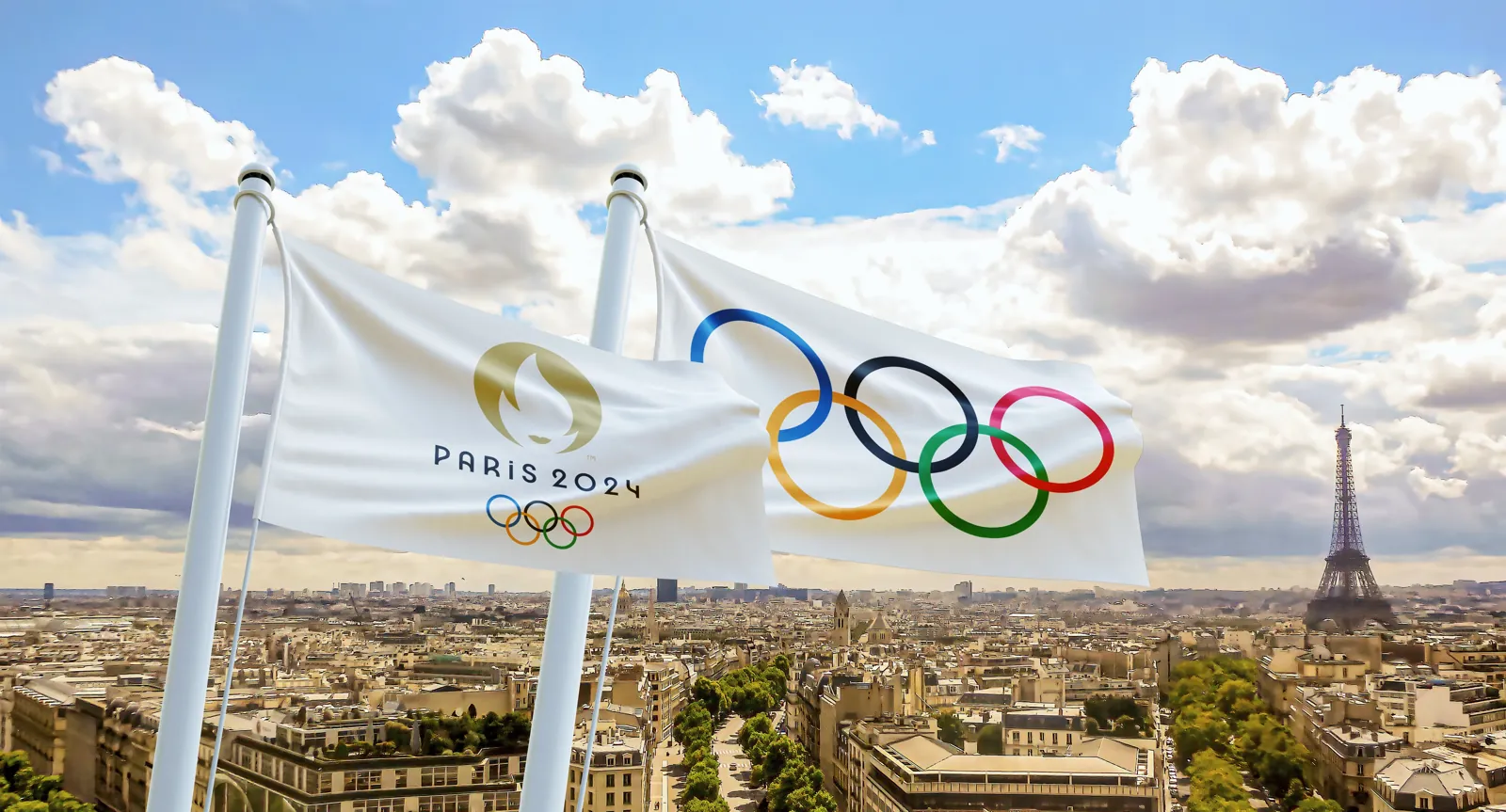Photos couverture - Drapeau des JO de paris 2024