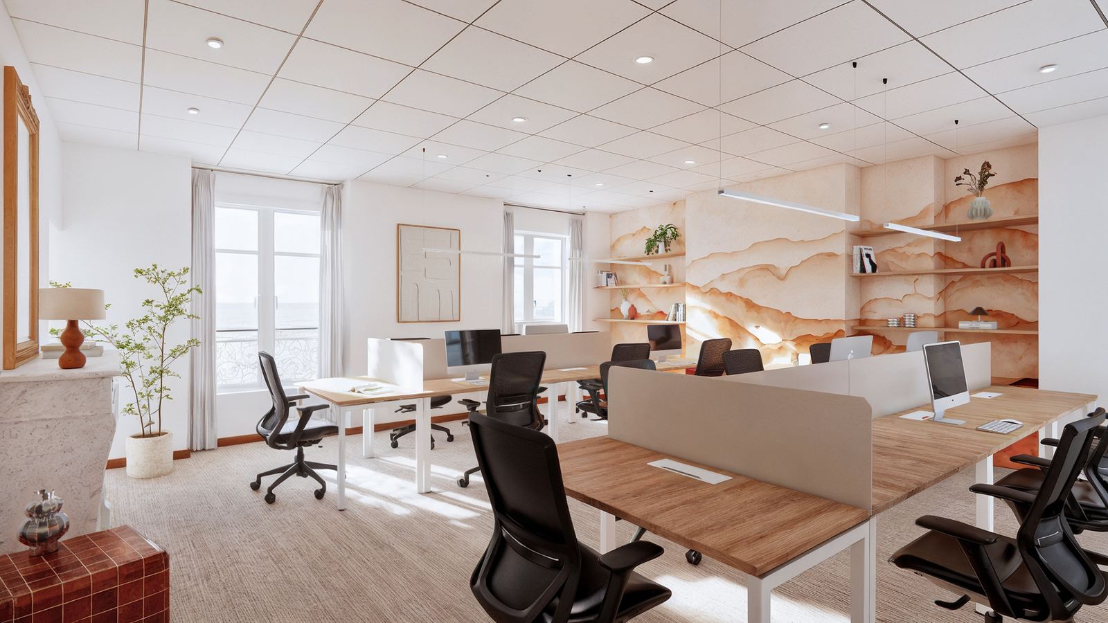 Bureau indépendant 40 postes - Paris 2e (Montmartre)