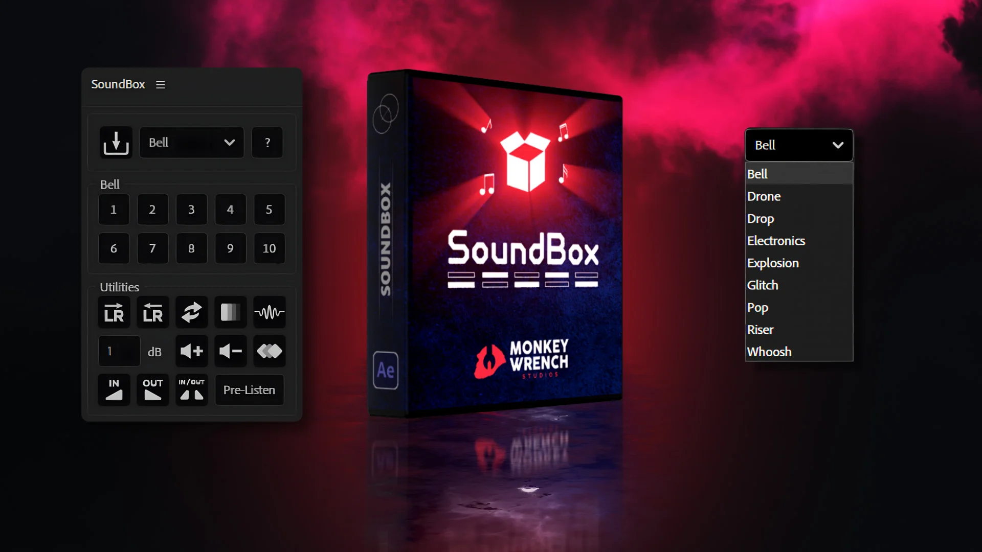 SoundBox After Effects script product cover