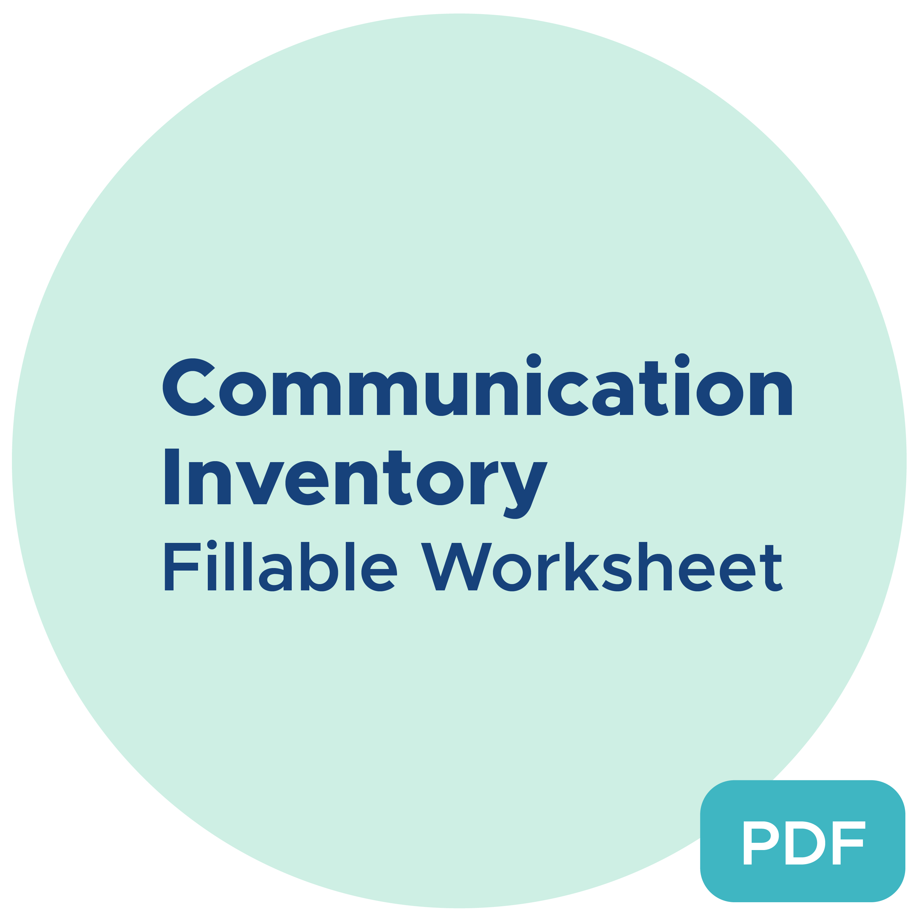 Worksheet - Communication Inventory