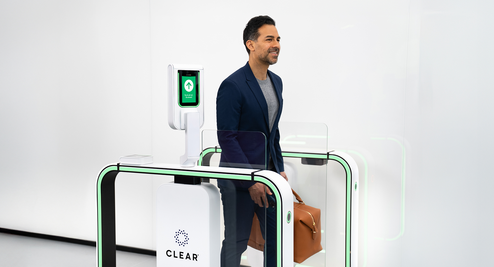 Person walking through CLEAR eGate