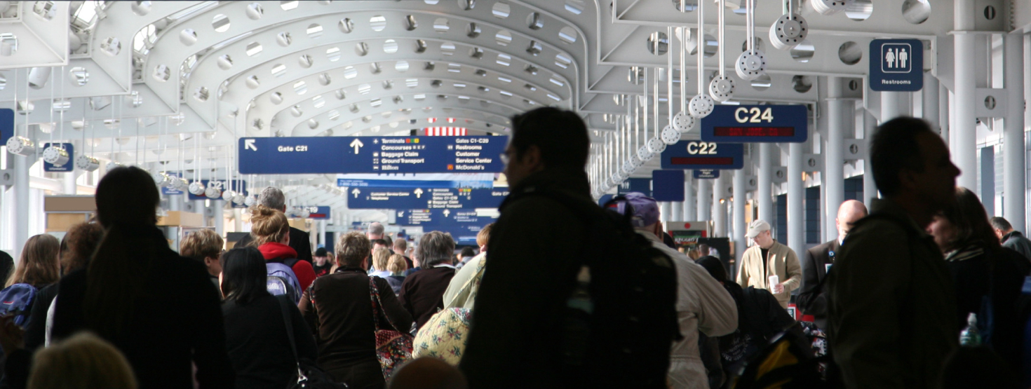 Image of a crowded airport