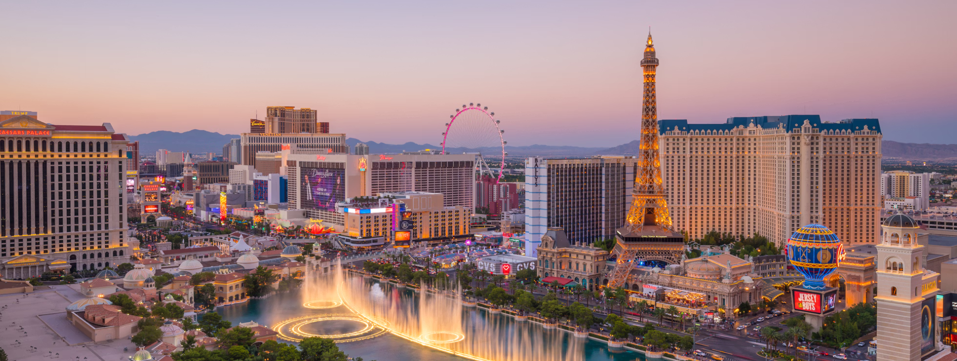 A view of the iconic "Las Vegas Strip"