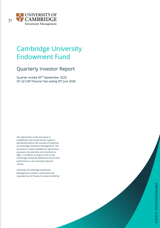 CUEF Q1 2025-26 Report