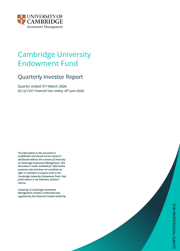 CUEF Q3 Investor Report