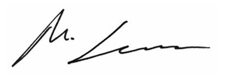 A signature of a man in black ink.