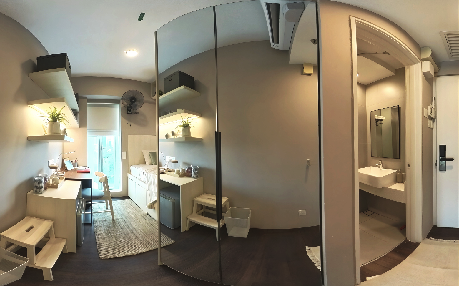 After refurbishment at the Ruemz en-suite single room