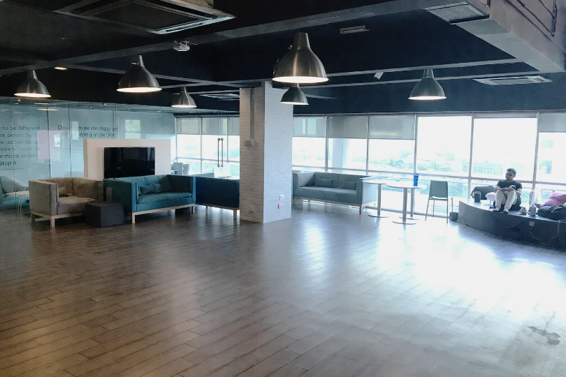 Before refurbishment inside the U Lounge