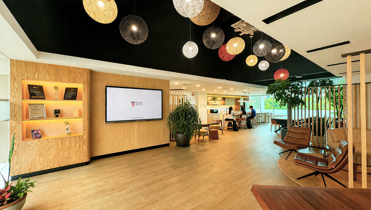 Refurbished reception lobby at Taylor's Residence